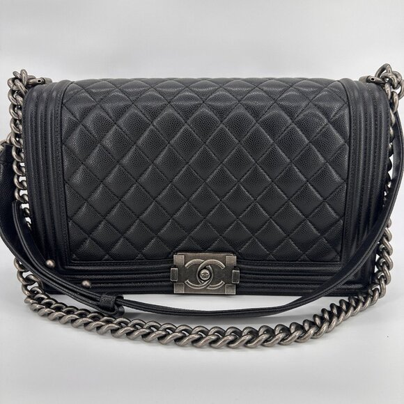 Chanel Quilted Boy Bag New Medium Black - Picture 1 of 11